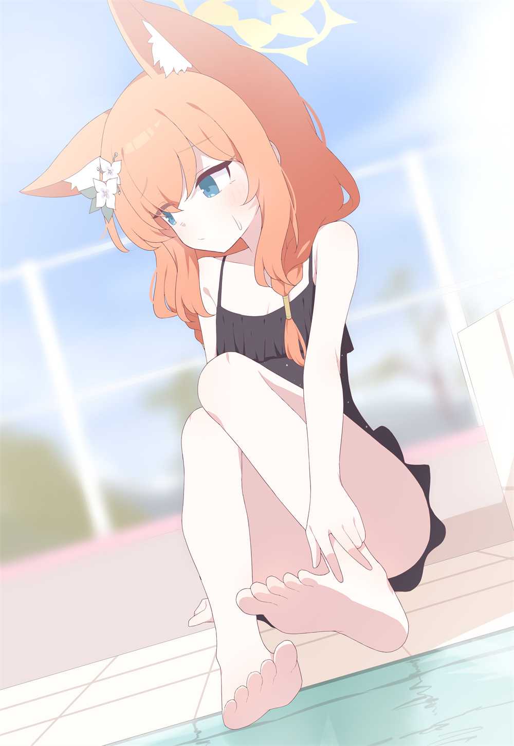 【P站画师】泳装少女 碧蓝档案全家桶 韩国插画师hagoonha的美图壁纸作品推荐