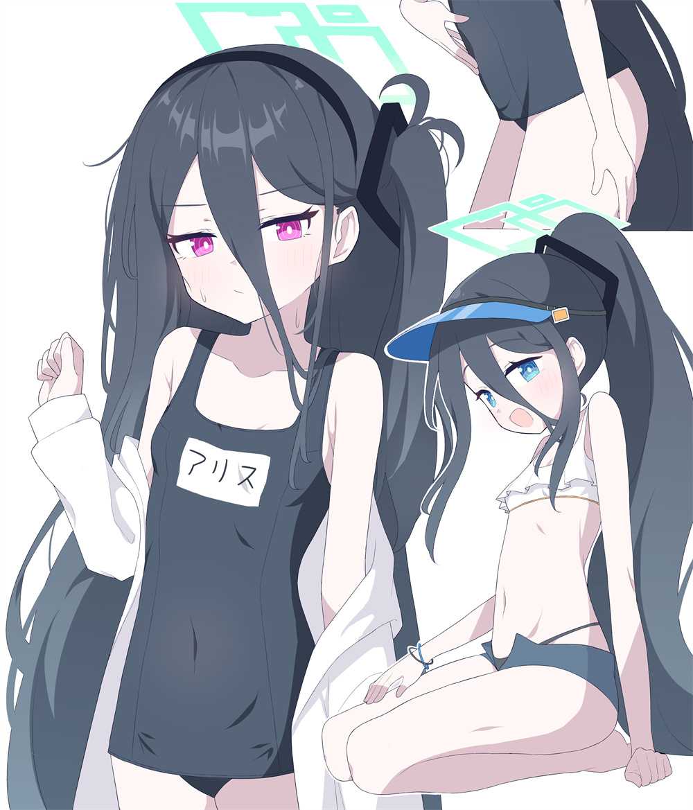 【P站画师】泳装少女 碧蓝档案全家桶 韩国插画师hagoonha的美图壁纸作品推荐