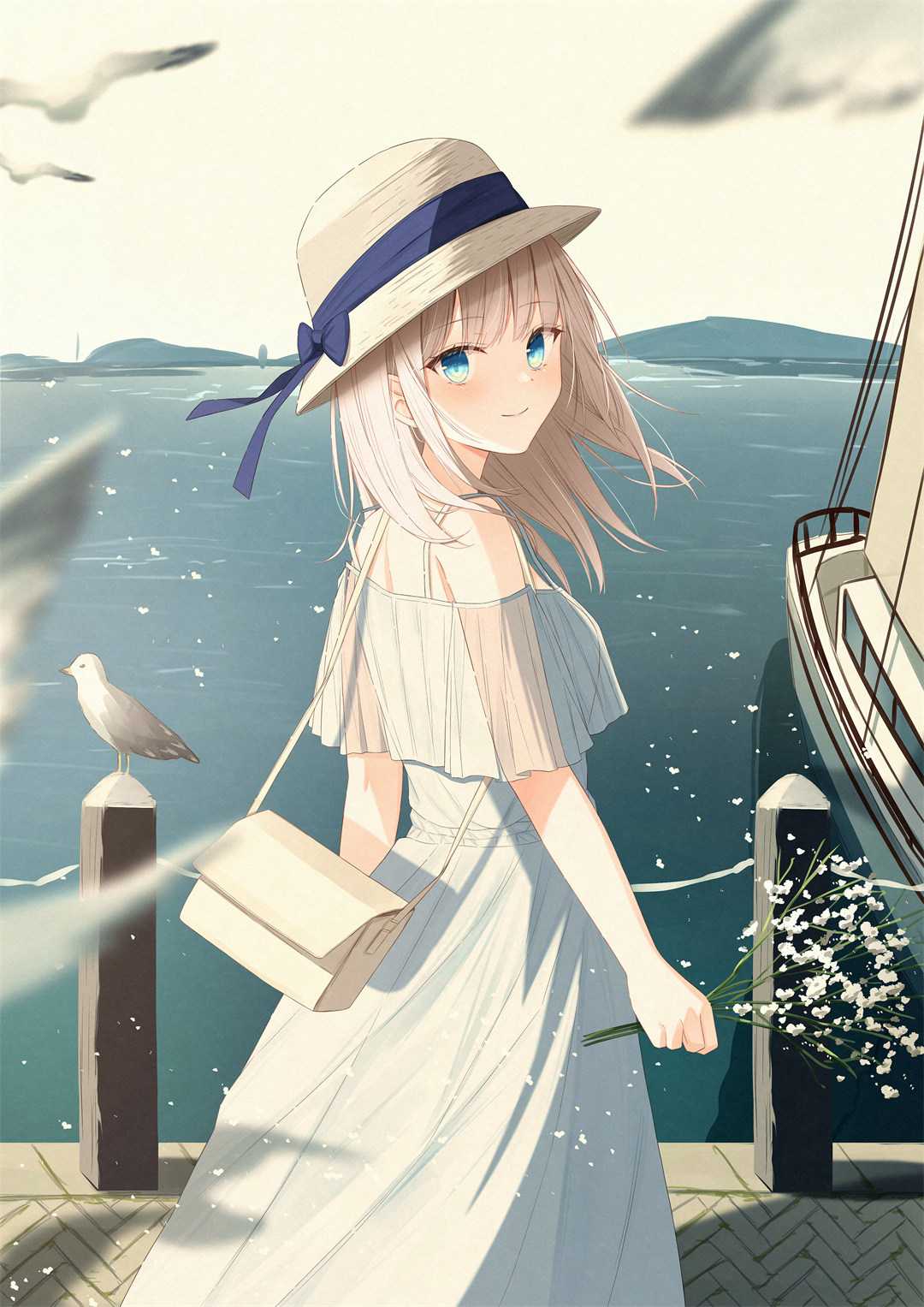 【P站画师】水手服少女，小清新插画 日本插画师千道センリ的美图壁纸作品推荐