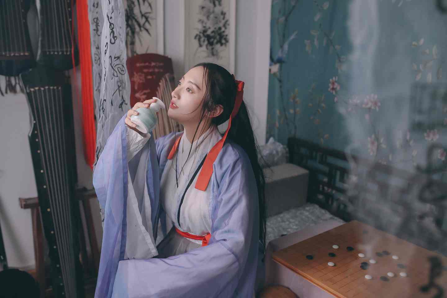 汉服 闲厅对弈
