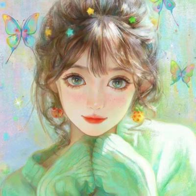 手绘女生头像动漫唯美，快换上吧让自己头像变的优秀