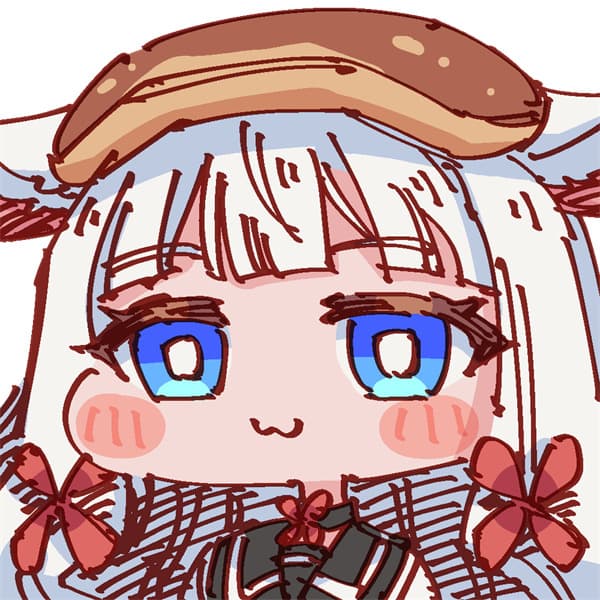 插画美图 头像 白发 兔子@Rune