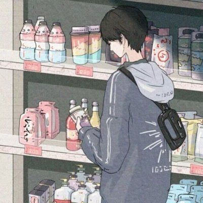 便利店情头无水印，插画系相爱在便利店